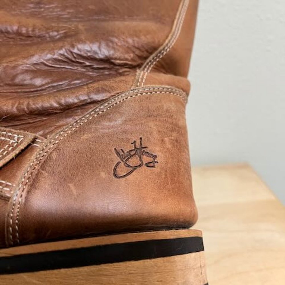 John Fluevog Engineer Boots Brown 10 MENS - Picture 2 of 10